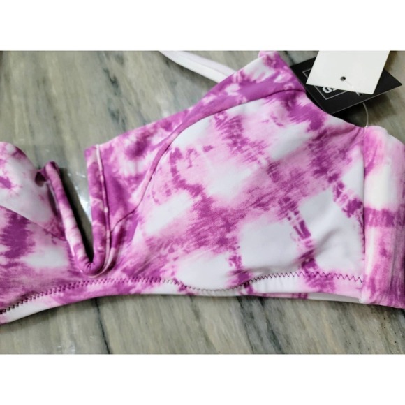 Bar III Summer Stripes V Wire Bikini Top Small NWT - Picture 3 of 6